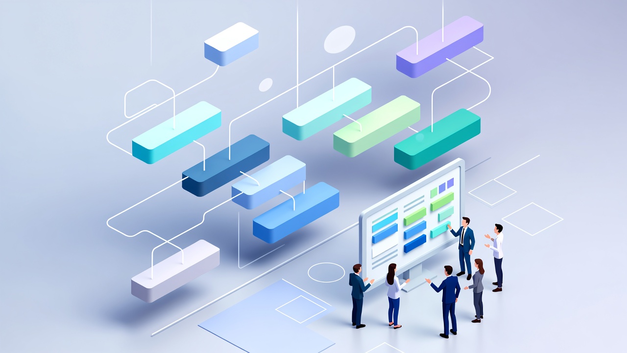 Визуализация этапов проекта и взаимосвязей между задачами