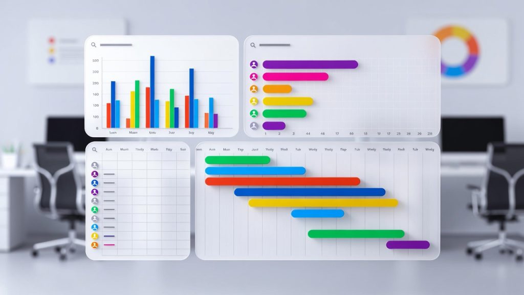 визуализация загрузки сотрудников